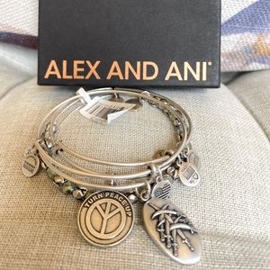 Alex and Ani peace set bracelet